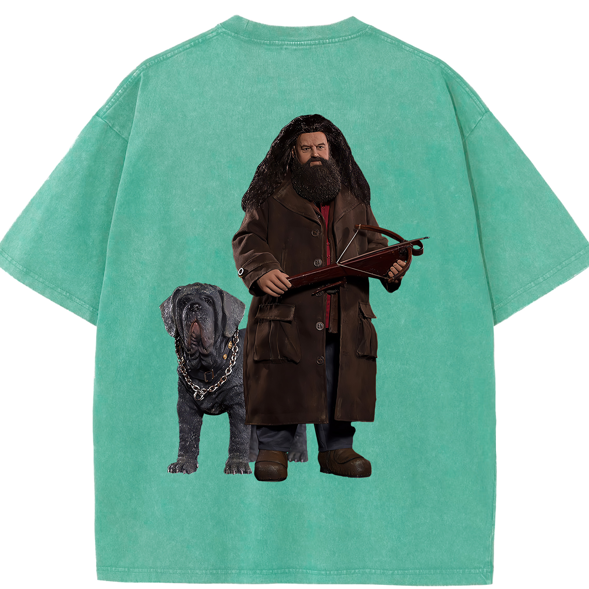 （画像用） Harry Potter ハリー・ポッターシリーズ 綿100% ヴィンテージ風 半袖Tシャツ（背面プリント）